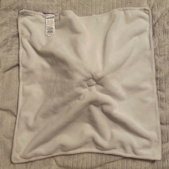 Carter’s Purple White Owl Polka Dot Sleeping Plush Baby Security Blanket Lovey - Picture 3 of 3